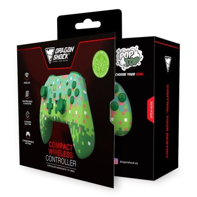 6. Dragonshock PopTop Zielony, Ciemny Zielony, Różowy, Biały Bluetooth Gamepad Analogowa/Cyfrowa Nintendo Switch, PC