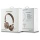 4. Słuchawki nauszne Bluetooth Guess Peony Script Round Shape ENC - brązowe