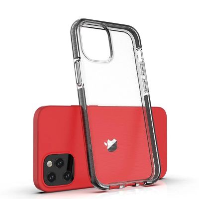 3. Spring Case pokrowiec żelowe etui z kolorową ramką do iPhone 13 mini żółty
