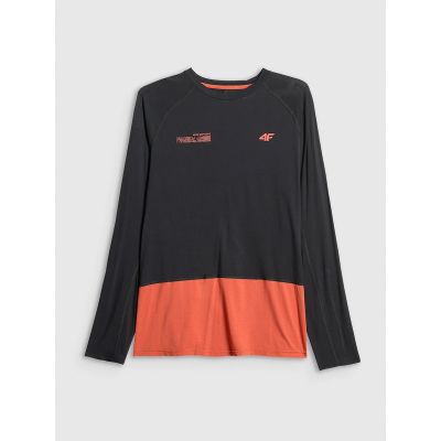 7. Longsleeve trekkingowy regular męski 4F 4FRSS26TFLOM658-20S