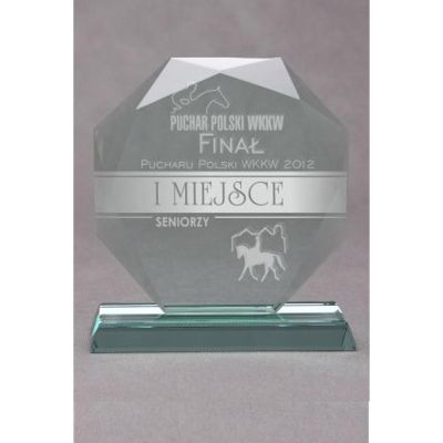 9. Trofeum szklane grawerowane z etui