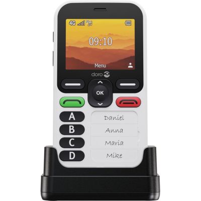 6. Doro Leva X10 6,1 cm (2.4") 117 g Czarny, Biały Telefon dla seniora
