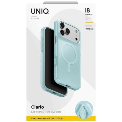 6. Etui UNIQ Clario Magclick Charging eco na iPhone 18 Pro Max / 17 Pro Max - miętowe