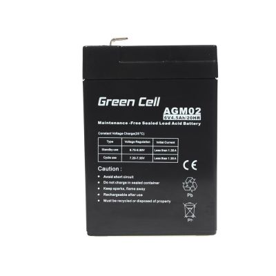 3. GREEN CELL AKUMULATOR ŻELOWY AGM02 6V 4,5AH