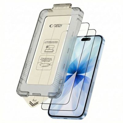 10. Szkło hartowane Tech-Protect Quick Set+ 2-pack na iPhone 17 - czarne