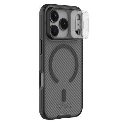 3. Etui Nillkin CamShield Pro kompatybilne z MagSafe na iPhone 17 Pro - przezroczyste czarne