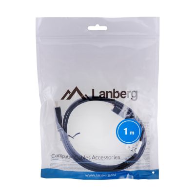 5. Kabel Lanberg CA-HDMI-21CU-0010-BK (HDMI M - HDMI M; 1m; kolor czarny)