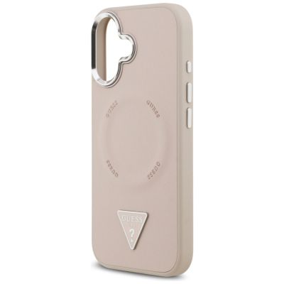 6. Etui Guess Triangle Logo MagSafe na iPhone 17 - różowe