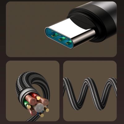 6. Kabel Joyroom S-A56 EnjoyX Series 90° USB-C - USB-C 60W 1,2m - czarny