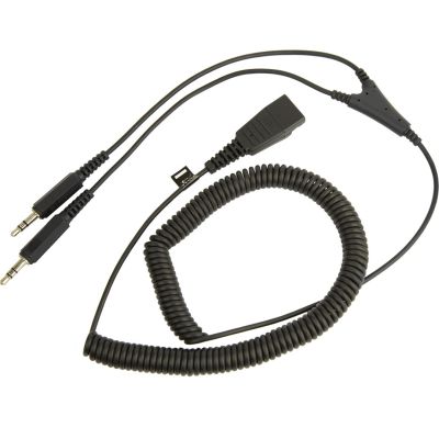 Jabra Kabel QD auf 2x3,5 mm Klinke, spiral, 0,5-2m