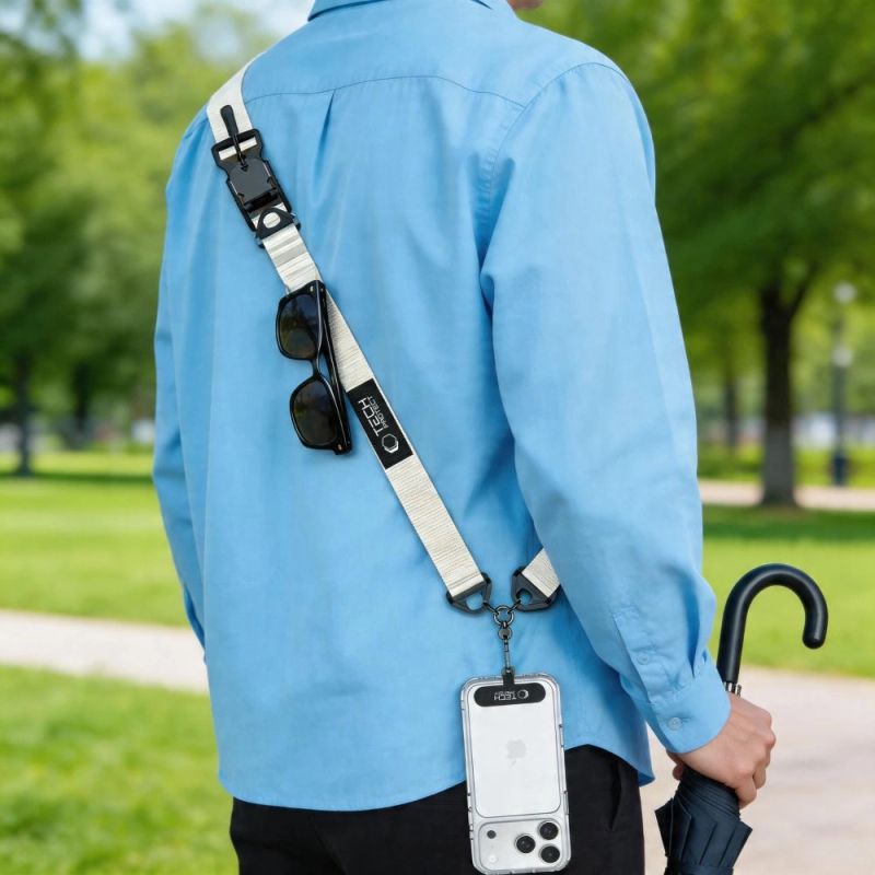 6. Smycz do telefonu Tech-Protect C9S Rope Crossbody - beżowa