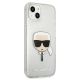 4. Etui Karl Lagerfeld Glitter Karl's Head na iPhone 13 mini - srebrne