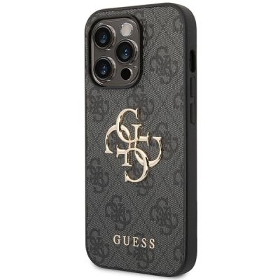 2. Etui Guess 4G Big Metal Logo na iPhone 15 Pro - szare