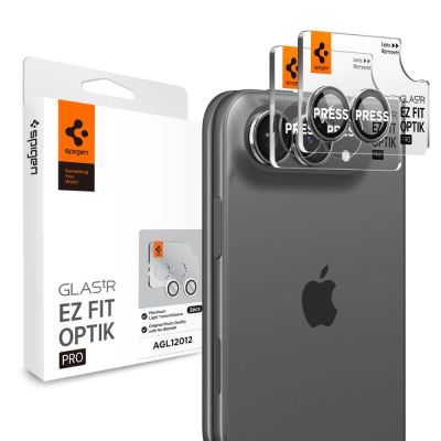 Szkło hartowane na aprat Spigen Optik Pro Glas.tR EZ Fit 2-Pack na iPhone Duo - białe