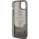 7. Etui Guess Liquid Glitter Gold Stripes na iPhone 15 Plus / 14 Plus - czarne