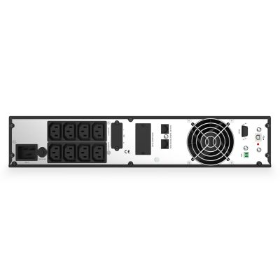 3. Digitus Zasilacz awaryjny UPS Online Rack 19" LCD, 2000VA/2000W, 4x12V/9Ah, 8xC13, USB, RS232, RJ45