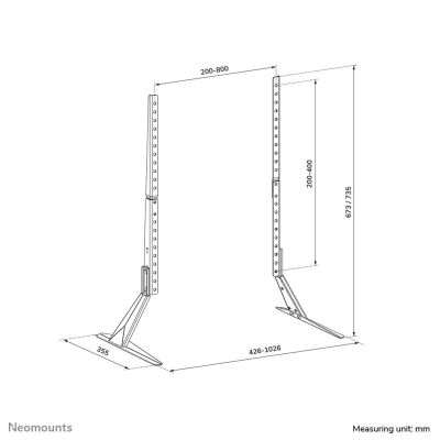 16. Neomounts DS45-430BL19 uchwyt do telewizorów 190,5 cm (75") Czarny