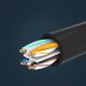 16. Kabel Ugreen NW112 11282 sieciowy Ethernet RJ45 (żeński) - RJ45 (męski) F/UTP Cat. 6 1 Gbps 3m - czarny