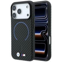 Etui BMW M Carbon Printed Ring MagSafe na iPhone 17 Pro / 18 Pro - czarne