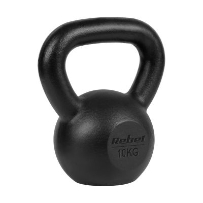 2. Kettlebell żeliwny 10kg, REBEL ACTIVE