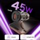 4. Ładowarka samochodowa Tech-Protect CC01 45 W 2-porty USB-A / USB-C - czarna