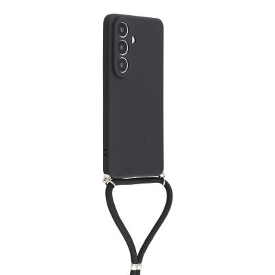 2. Etui na Samsung Galaxy S26 z wyściółką z włókna i paskiem crossbody - czarne