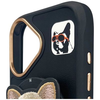 9. Etui Nimmy Glasses Cool nag MagSafe na iPhone 16 - czarne