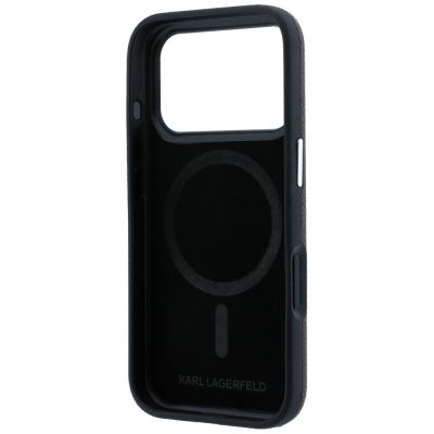 7. Etui Karl Lagerfeld Grained Choupette Head Metal MagSafe na iPhone 18 Pro Max - burgundowe