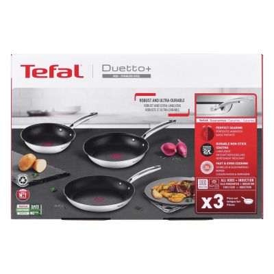 17. Zestaw 3 patelni TEFAL Duetto+ G732S334 20/24/28 cm