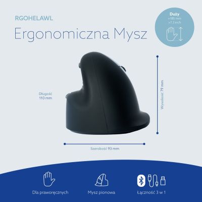 63. R-Go Tools Ergonomiczna mysz R-Go HE
