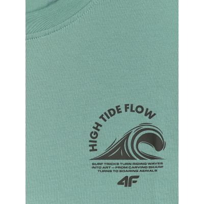 4. T-shirt relaxed z nadrukiem męski 4F 4FRSS26TTSHM4296-47S