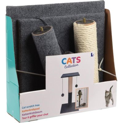 13. DRAPAK DRZEWKO DLA KOTA 59CM 2 PIŁECZKI