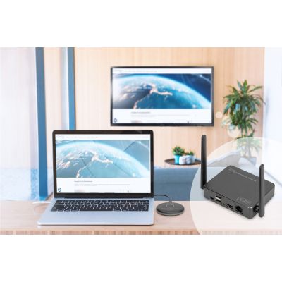 20. Przedłużacz/Extender HDMI system pracy zespołowej,bezprzewodowy 50m 4K 60Hz 5GHz (zestaw)