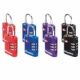 MASTER LOCK 4686EURT kłódka do walizek Zamek szyfrowy bagażowy Cynk Czarny, Niebieski, Fioletowy, Czerwony
