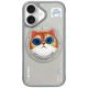 Etui Nimmy Glasses Cool Cat MagSafe na iPhone 16 - szare
