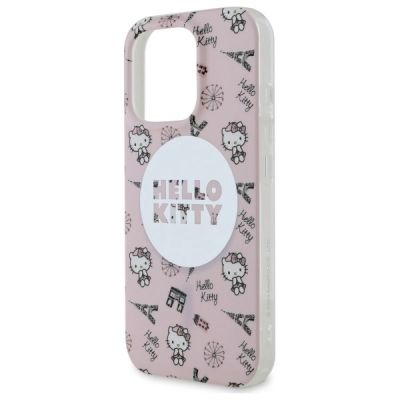 6. Etui Hello Kitty IML All Over Paris Magsafe na iPhone 16 Pro - różowe