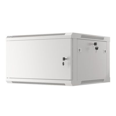 3. LANBERG SZAFA WISZĄCA RACK 19" 6U 600X600 DRZWI METALOWE SZARA (FLAT PACK) WF01-6606-00S