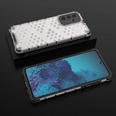 19. Honeycomb etui pancerny pokrowiec z żelową ramką Samsung Galaxy A73 przezroczysty