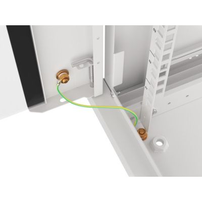 8. Szafa rack Lanberg WF01-6422-10S (22U; 1080mm / 600mm / 450 mm; wisząca; Szklane; 19''; kolor szary)