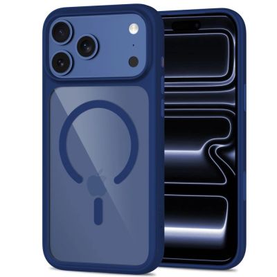 3. Etui Tech-Protect MagOne MagSafe CC + Szkło hartowane 2-Pack na iPhone 18 Pro / 17 Pro - przezroczysto-granatowe