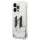 2. Etui Karl Lagerfeld Liquid Glitter Big KL na iPhone 14 Pro - srebrne