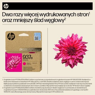 2. HP Oryginalny purpurowy tusz 937e EvoMore