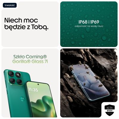 8. Smartfon Motorola Moto Edge 70 Fusion 5G 8/256 GB Sport Green (zielony)