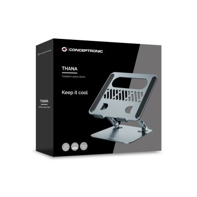 6. Conceptronic THANA10G stojak na laptop Podstawka na notebooka Szary 43,2 cm (17")