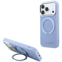 Etui Karl Lagerfeld Ring Stand 360 Saffiano Classic Logo MagSafe na iPhone 18 Pro / 17 Pro - jasnoniebieskie