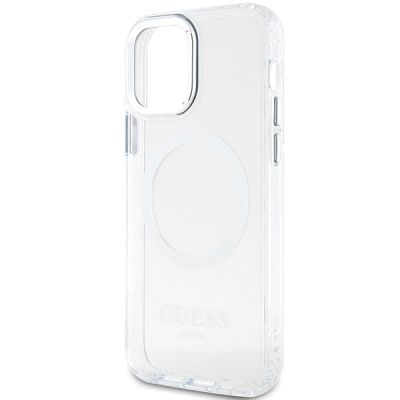 6. Etui Guess Metal Outline Magsafe na iPhone 12 / iPhone 12 Pro - srebrne
