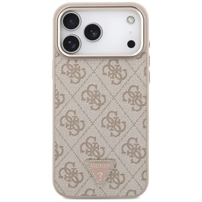 3. Etui Guess 4G Triangle Logo MagSafe na iPhone 17 Pro Max - różowo-złote