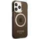 4. Etui Guess Gold Outline Translucent MagSafe na iPhone 13 Pro / iPhone 13 - czarne
