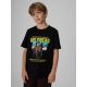 T-shirt regular z nadrukiem chłopięcy 4F 4FJKAW26TTSHM4456-20S