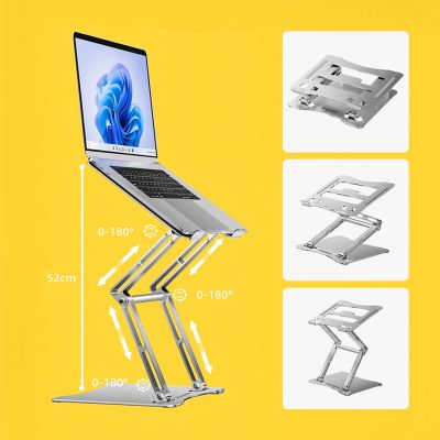 12. Podstawka pod laptopa, tablet Wozinsky WRS-CPY75DSS aluminiowa + Gratis! podstawka do smartfona - srebrna